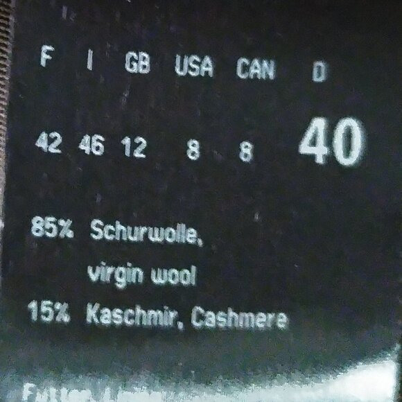 Strenesse Chocolate Brown Wool-Cashmere Jacket with Silk Ruffle - Picture 15 of 16